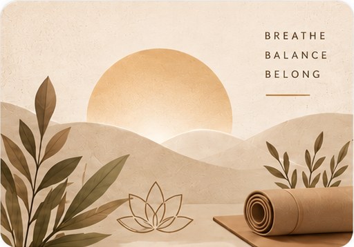 Yoga mat and calming decor at The Jugglers Nest girls PG in Bhopal